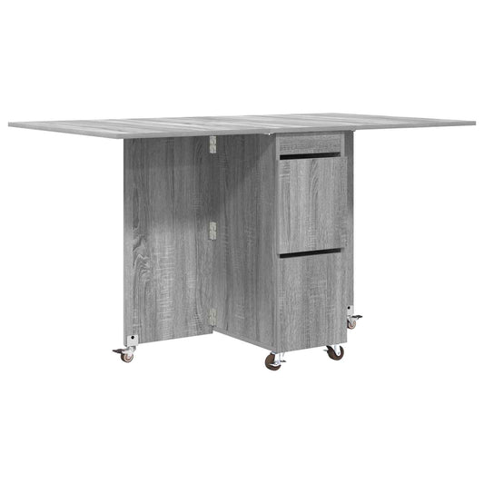vidaXL Τραπέζι φαγητού 140 x 80 x 77 cm Επεξεργασμένο Ξύλο Γκρι Sonoma