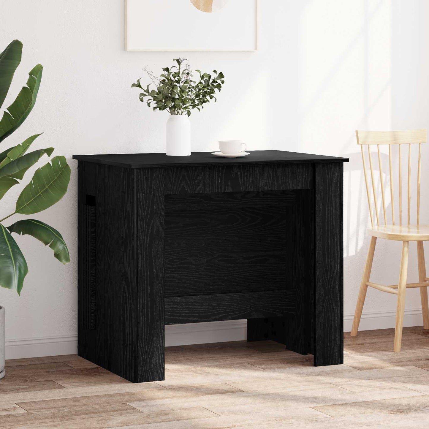 vidaXL Τραπέζι φαγητού 240 x 85 x 75 εκ Επεξεργασμένο Ξύλο Μαύρη Δρυς