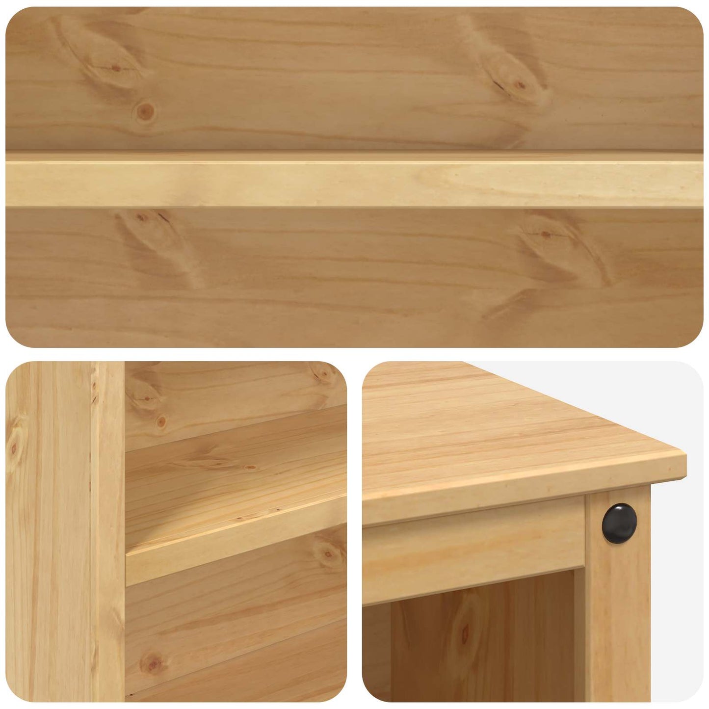 vidaXL Καρότσι Κουζίνας 2 pcs Κερί Μέλι 112 x 77 x 91,5 cm Μασίφ Πεύκο