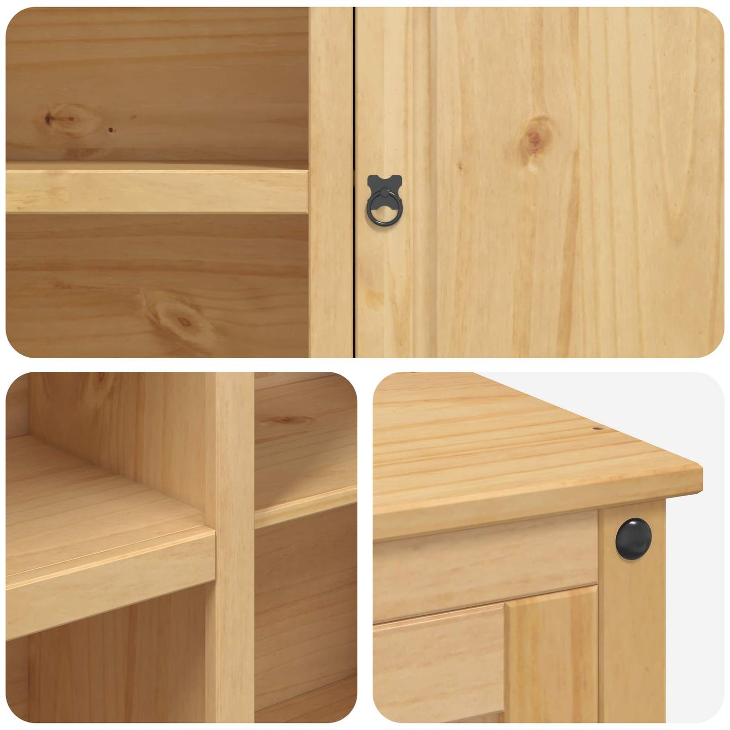 vidaXL Καρότσι Κουζίνας 2 pcs Κερί Μέλι 112 x 77 x 91,5 cm Μασίφ Πεύκο