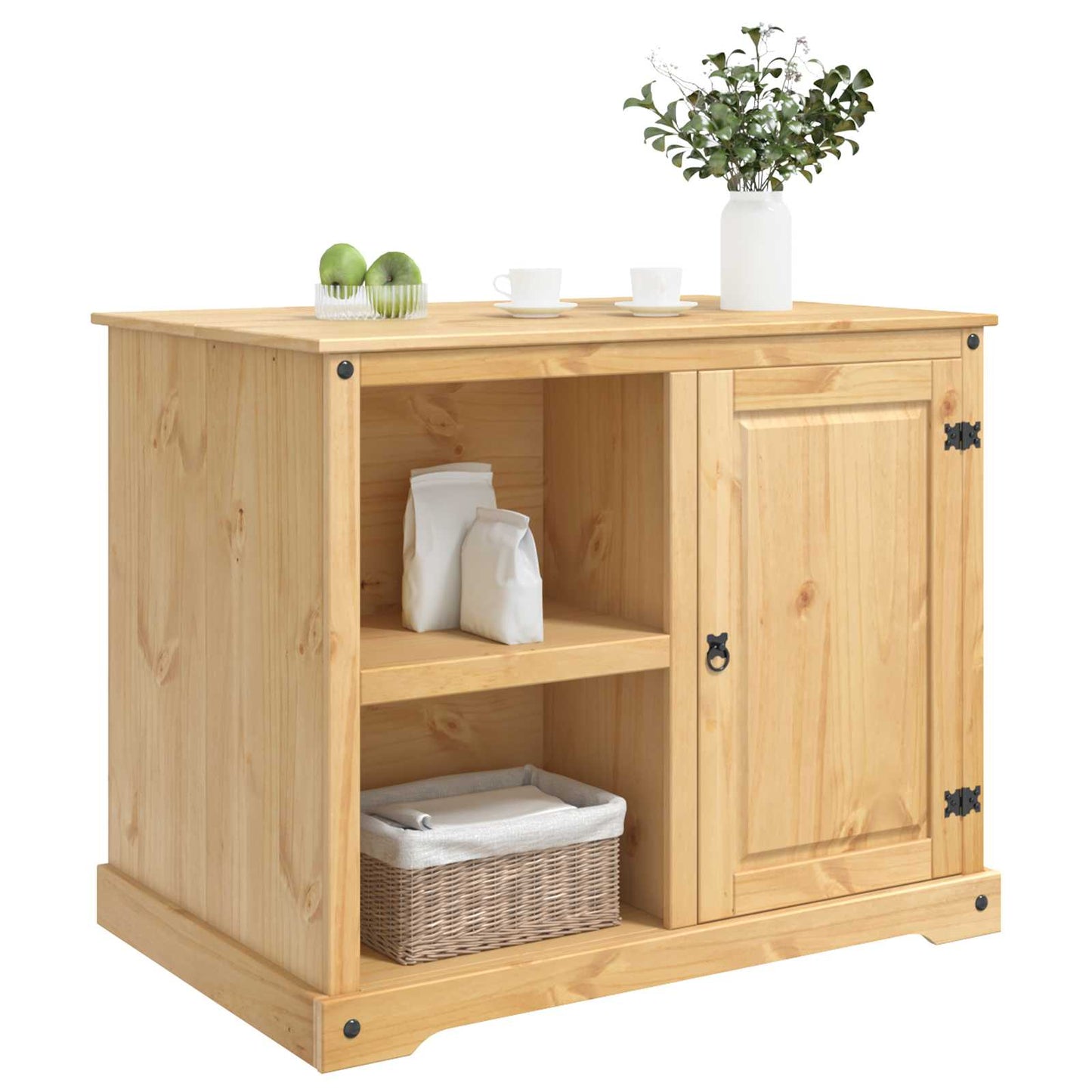 vidaXL Καρότσι Κουζίνας 2 pcs Κερί Μέλι 112 x 77 x 91,5 cm Μασίφ Πεύκο