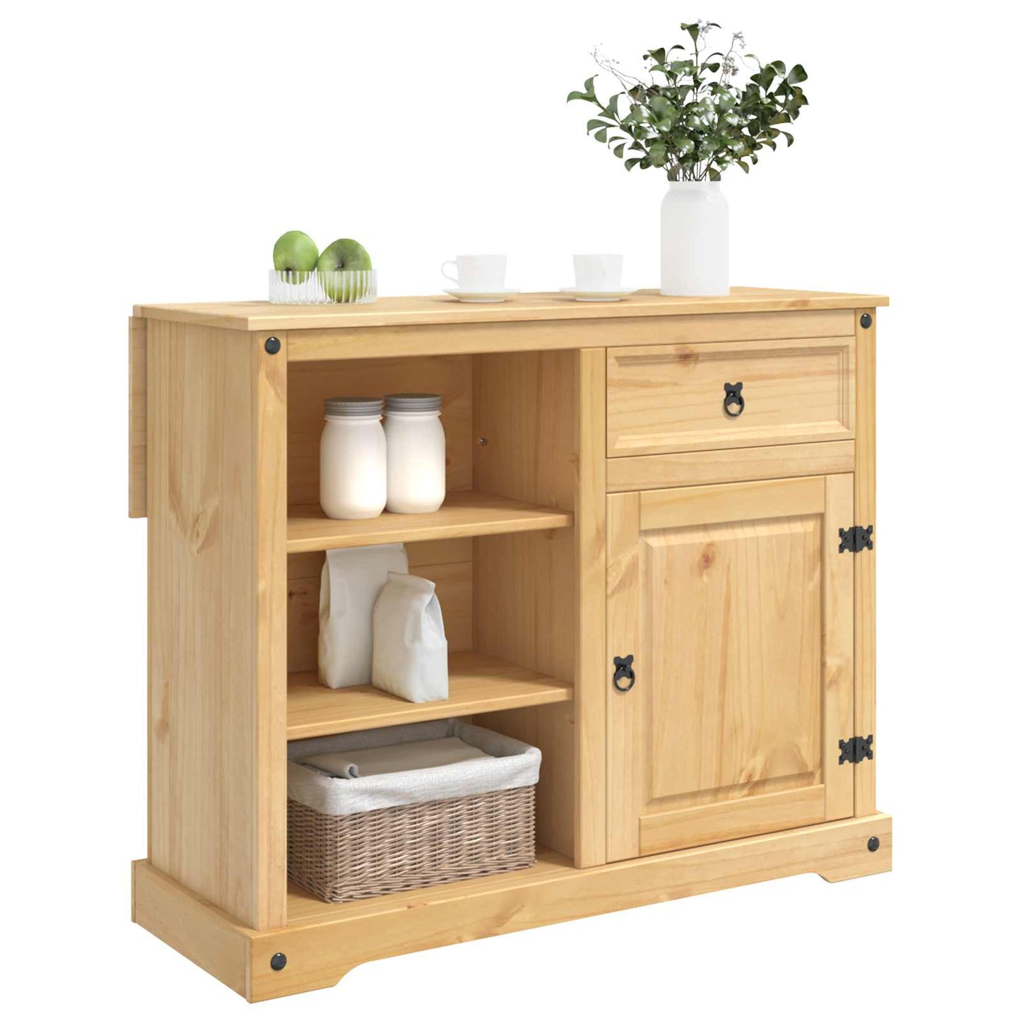vidaXL Καρότσι Κουζίνας 2 pcs Κερί Μέλι 112 x 70 x 91,5 εκ Μασίφ Πεύκο
