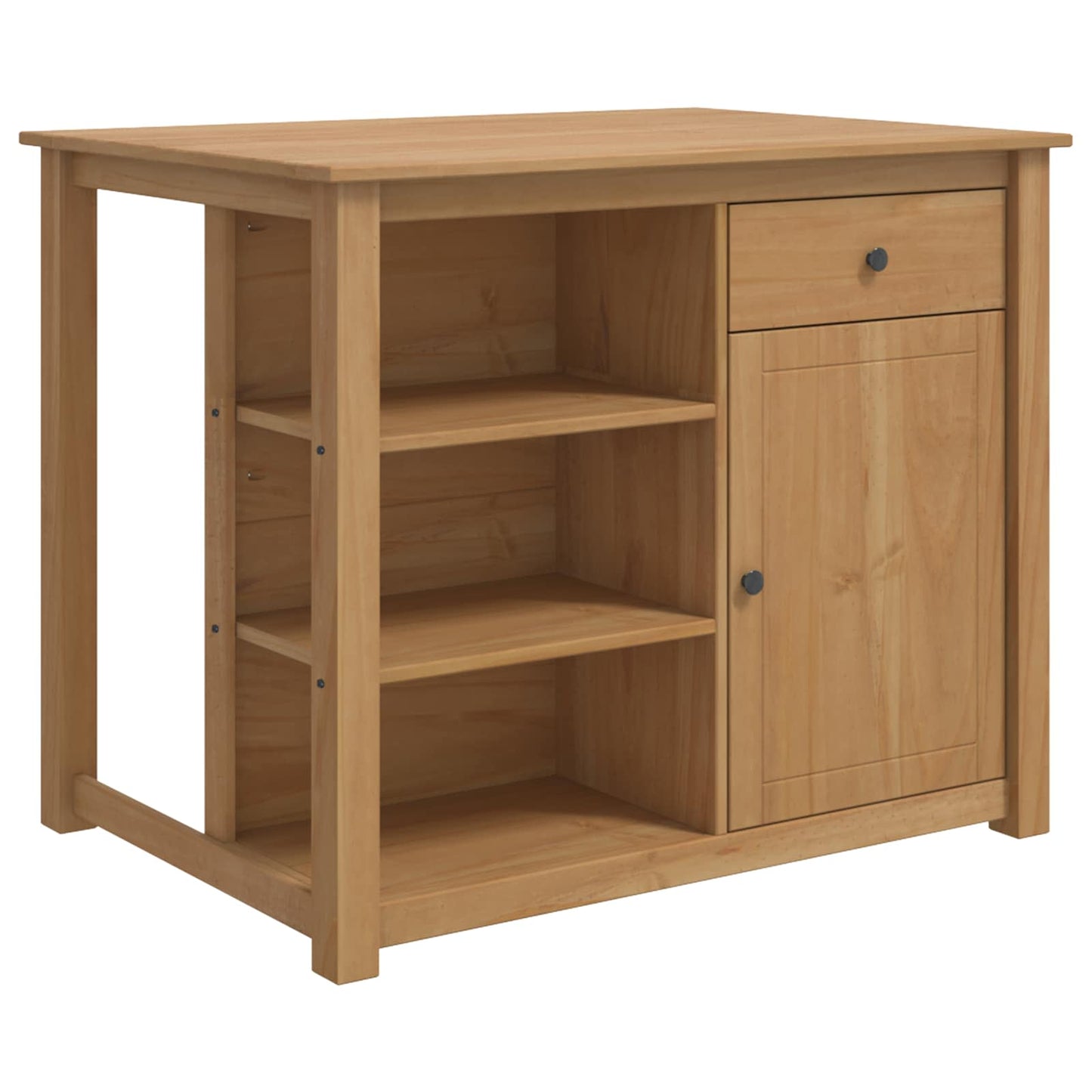 vidaXL Καρότσι Κουζίνας PANAMA 2 pcs Κερί Μέλι 112 x 77 x 90 εκ