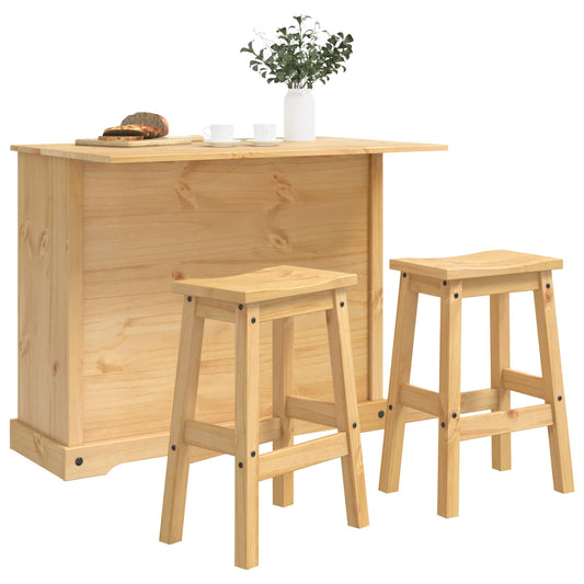 vidaXL Αποθηκευτικός Χώρος Κουζίνας 2 pcs Κερί Μέλι Μασίφ Πεύκο