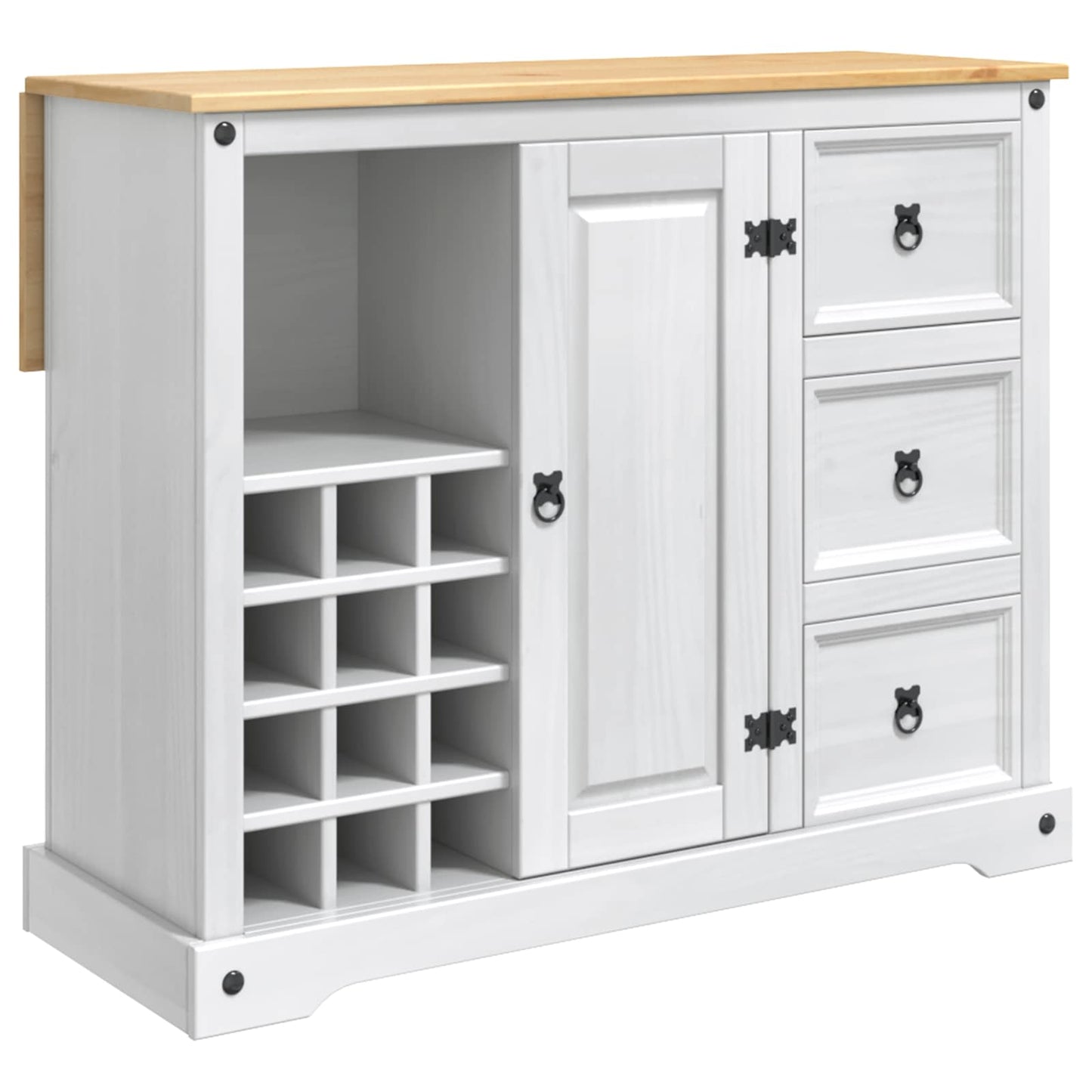 vidaXL Αποθηκευτικός Χώρος Κουζίνας 2 pcs Λευκό και Κερί Μελιού