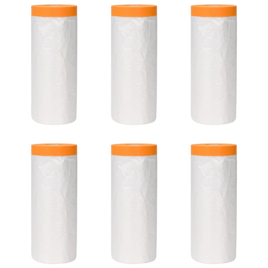 vidaXL Φύλλο σκόνης με κολλητική ταινία 6 pcs Διαφανές 270 x 1600 εκ.