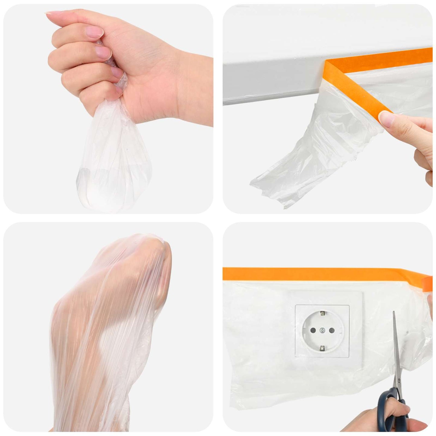 vidaXL Φύλλο σκόνης με κολλητική ταινία 12 pcs Διαφανές 30 x 3300 εκ.