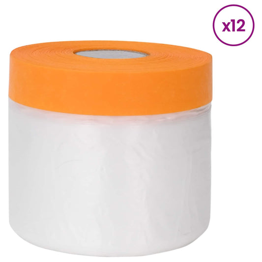 vidaXL Φύλλο σκόνης με κολλητική ταινία 12 pcs Διαφανές 30 x 3300 εκ.