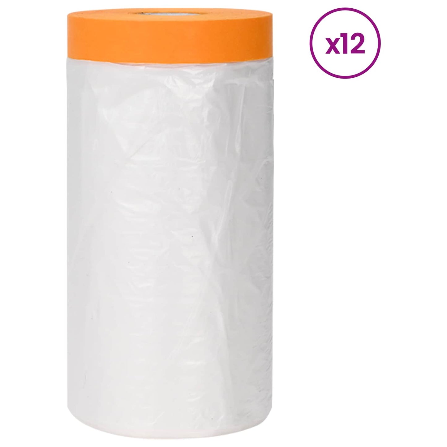 vidaXL Φύλλο σκόνης με κολλητική ταινία 12 pcs Διαφανές 110 x 3300 εκ.