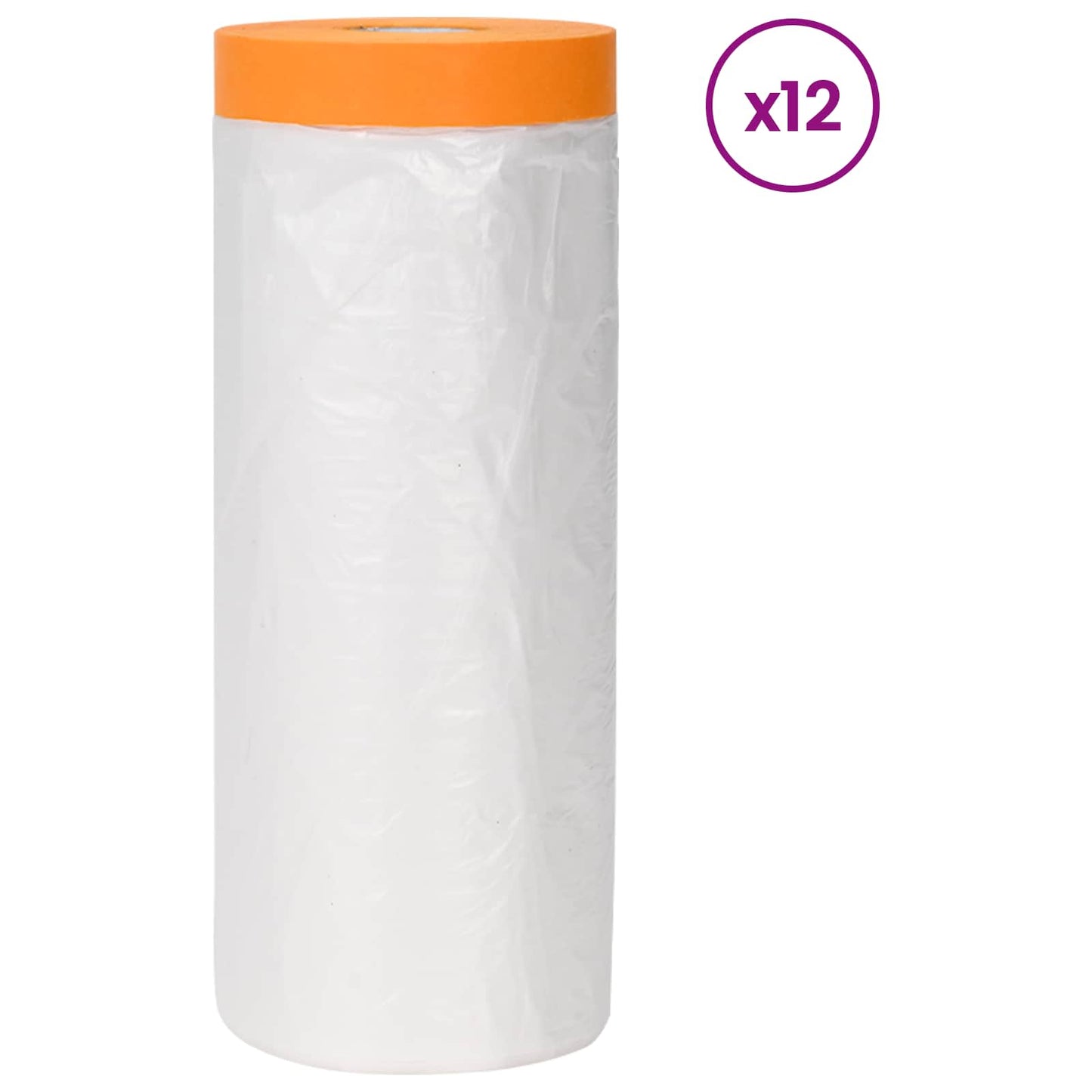 vidaXL Φύλλο σκόνης με κολλητική ταινία 12 pcs Διαφανές 210 x 2000 εκ.