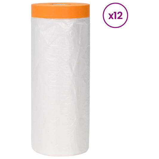 vidaXL Φύλλο σκόνης με κολλητική ταινία 12 pcs Διαφανές 270 x 1600 εκ.