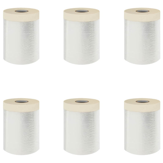 vidaXL Φύλλο Σκόνης με Κολλητική Ταινία 6 pcs Διαφανές 55 x 3300 εκ