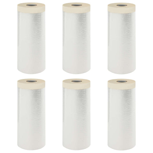 vidaXL Φύλλο Σκόνης με Κολλητική Ταινία 6 pcs Διαφανές 110 x 3300 εκ