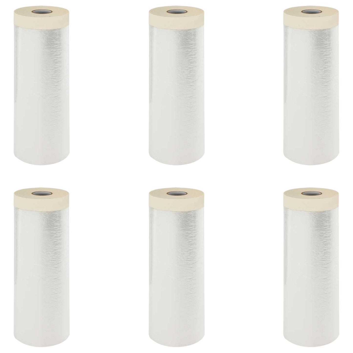 vidaXL Φύλλο Σκόνης με Κολλητική Ταινία 6 pcs Διαφανές 240 x 2000 εκ.