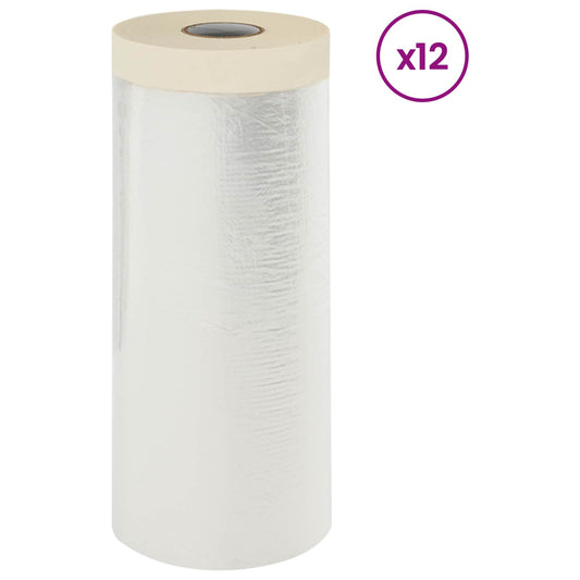 vidaXL Φύλλο Σκόνης με Κολλητική Ταινία 12 pcs Διαφανές 110 x 3300 εκ