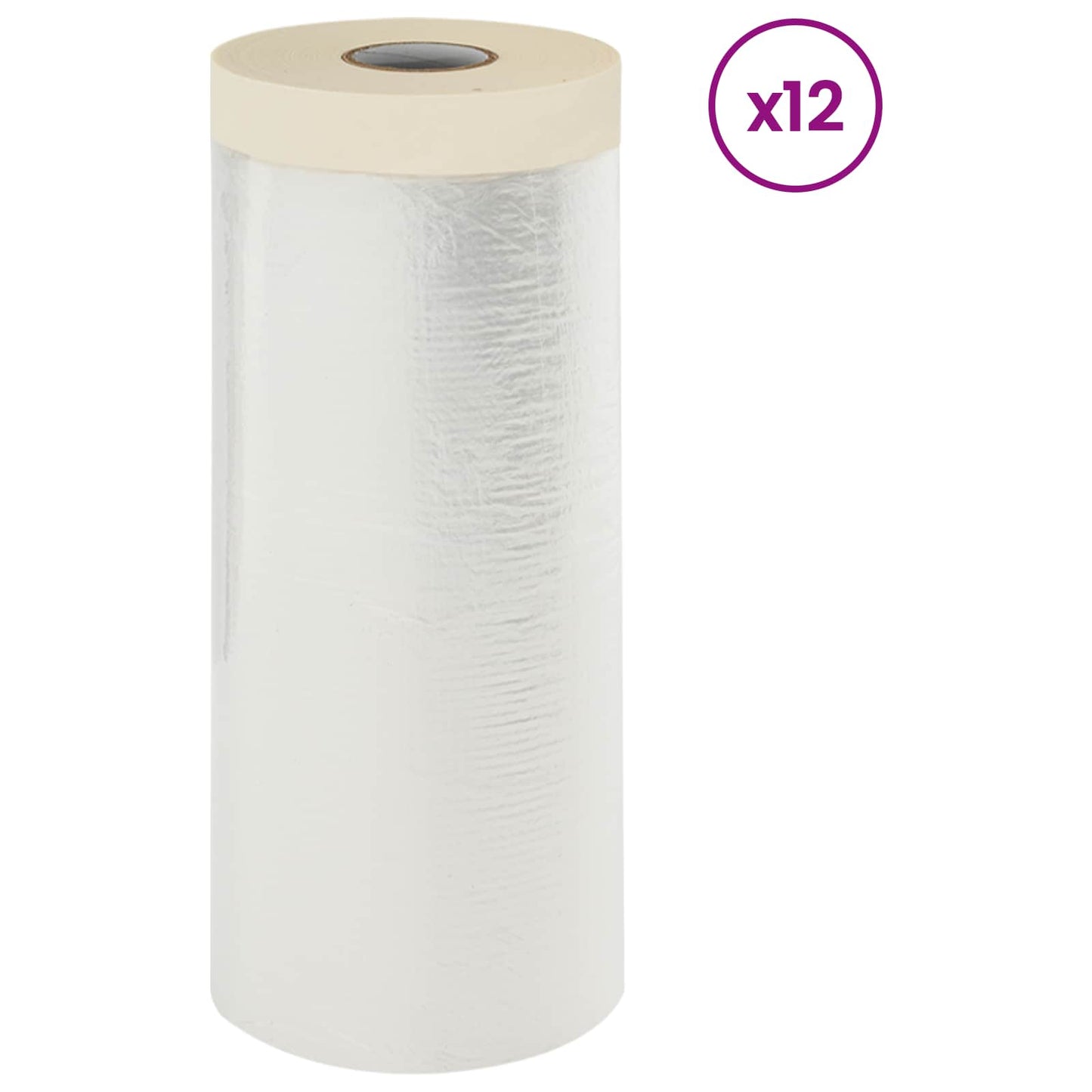 vidaXL Φύλλο Σκόνης με Κολλητική Ταινία 12 pcs Διαφανές 140 x 3300 εκ
