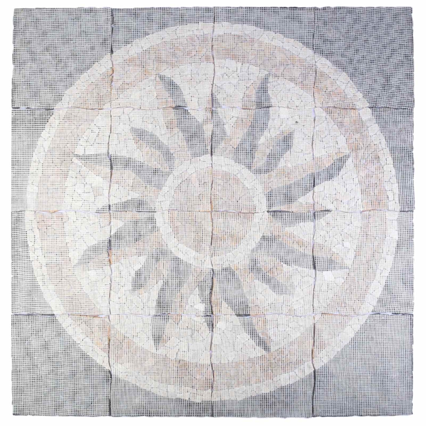 vidaXL Μωσαϊκά Πλακάκια Ήλιος Πολύχρωμο 120 x 120 cm Μάρμαρο