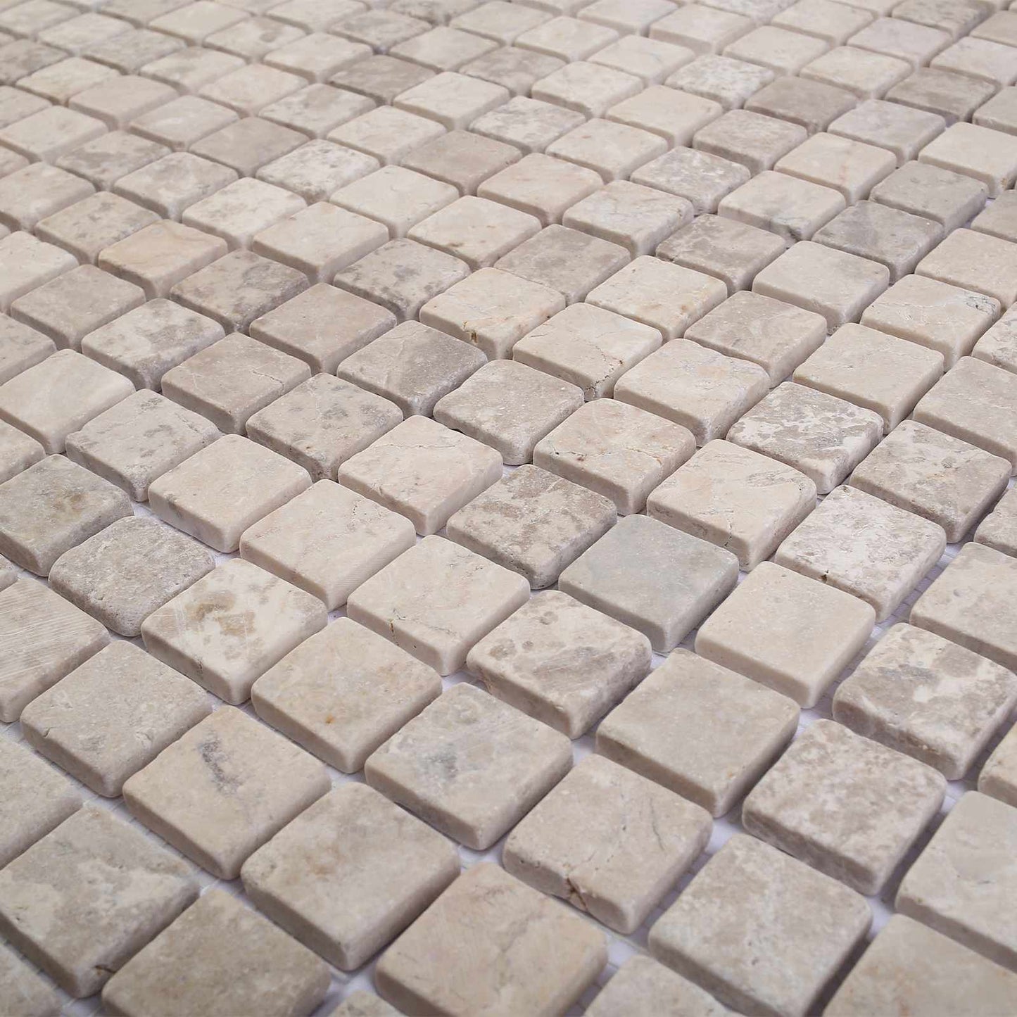 vidaXL Πλακίδια Μωσαϊκού Κρεμ 30 x 30 cm Μάρμαρο