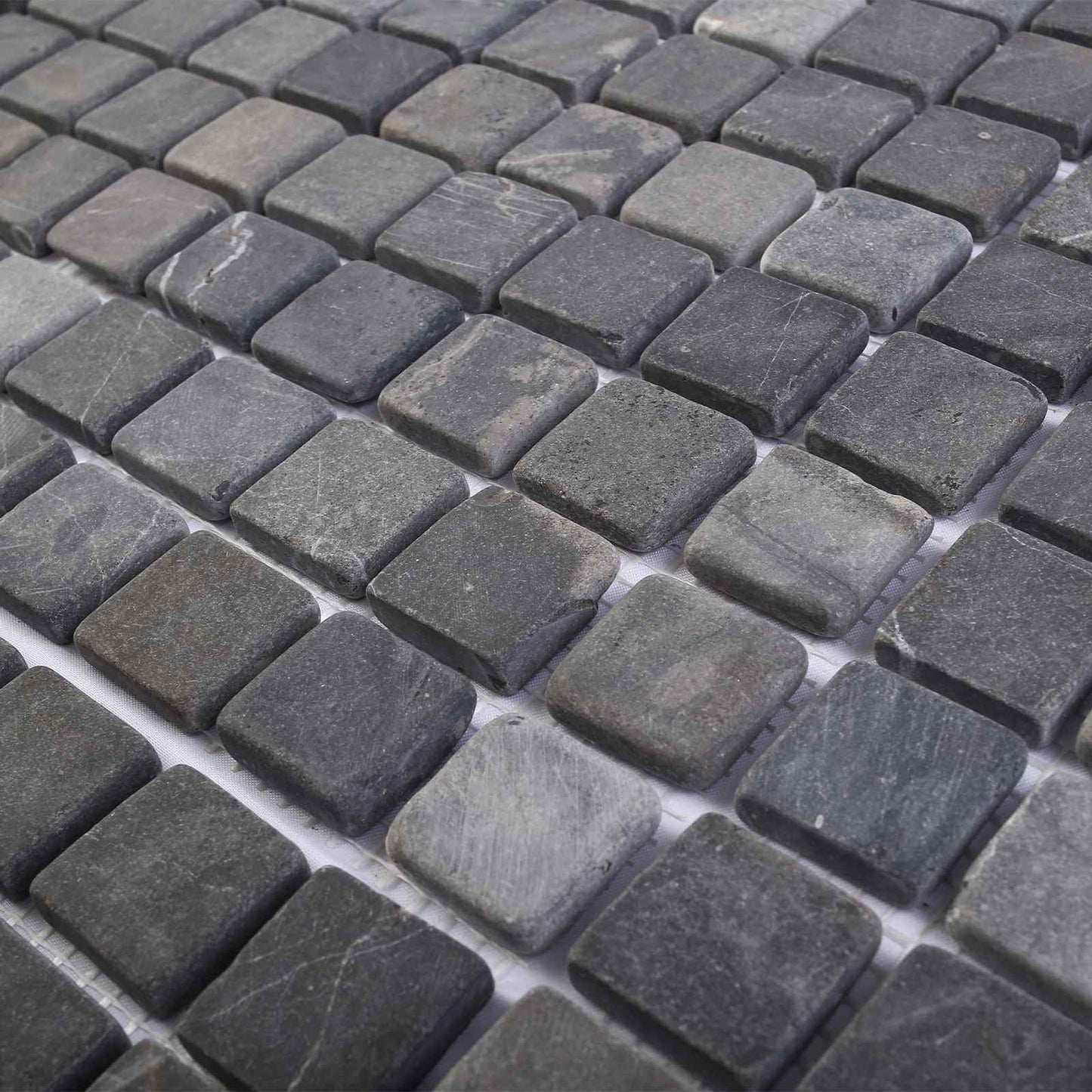 vidaXL Πλακίδια Μωσαϊκού Γκρι 30 x 30 cm Μάρμαρο