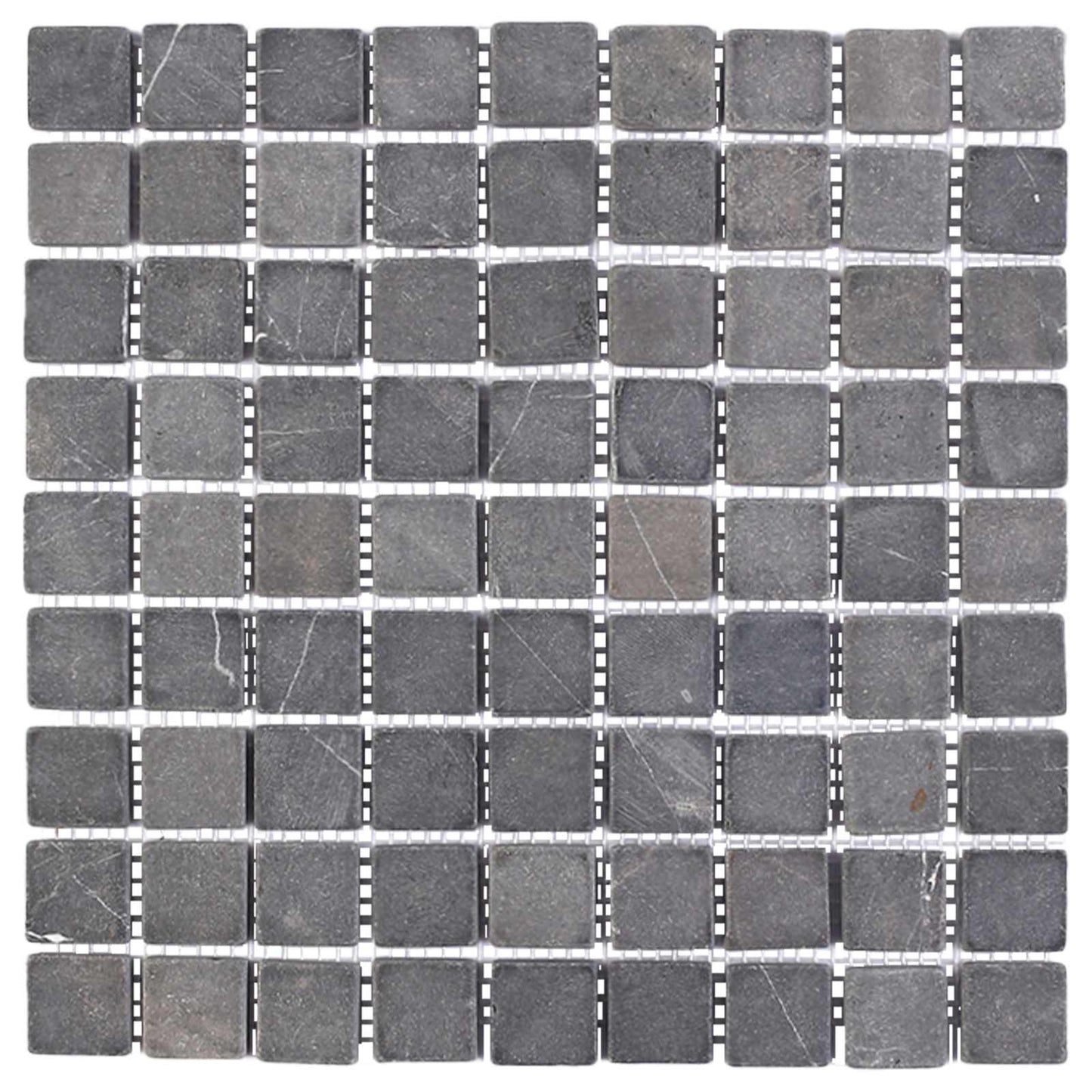 vidaXL Πλακίδια Μωσαϊκού Γκρι 30 x 30 cm Μάρμαρο