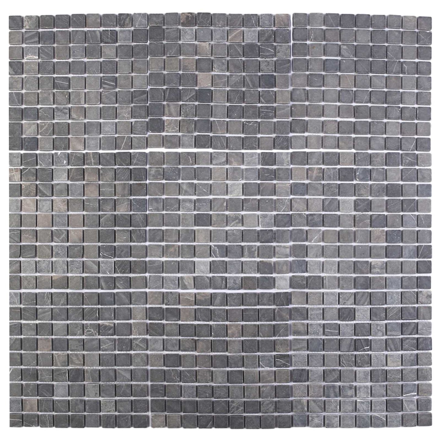 vidaXL Πλακίδια Μωσαϊκού Γκρι 30 x 30 cm Μάρμαρο