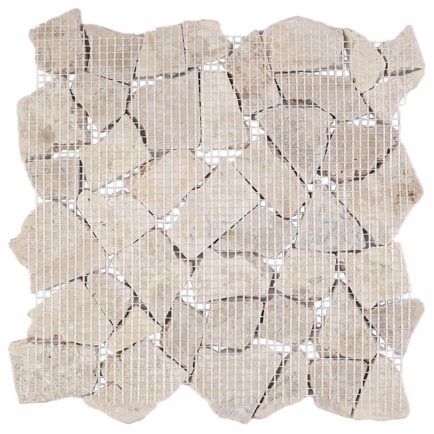 vidaXL Πλακίδια Μωσαϊκού Κρεμ 30 x 30 cm Μάρμαρο