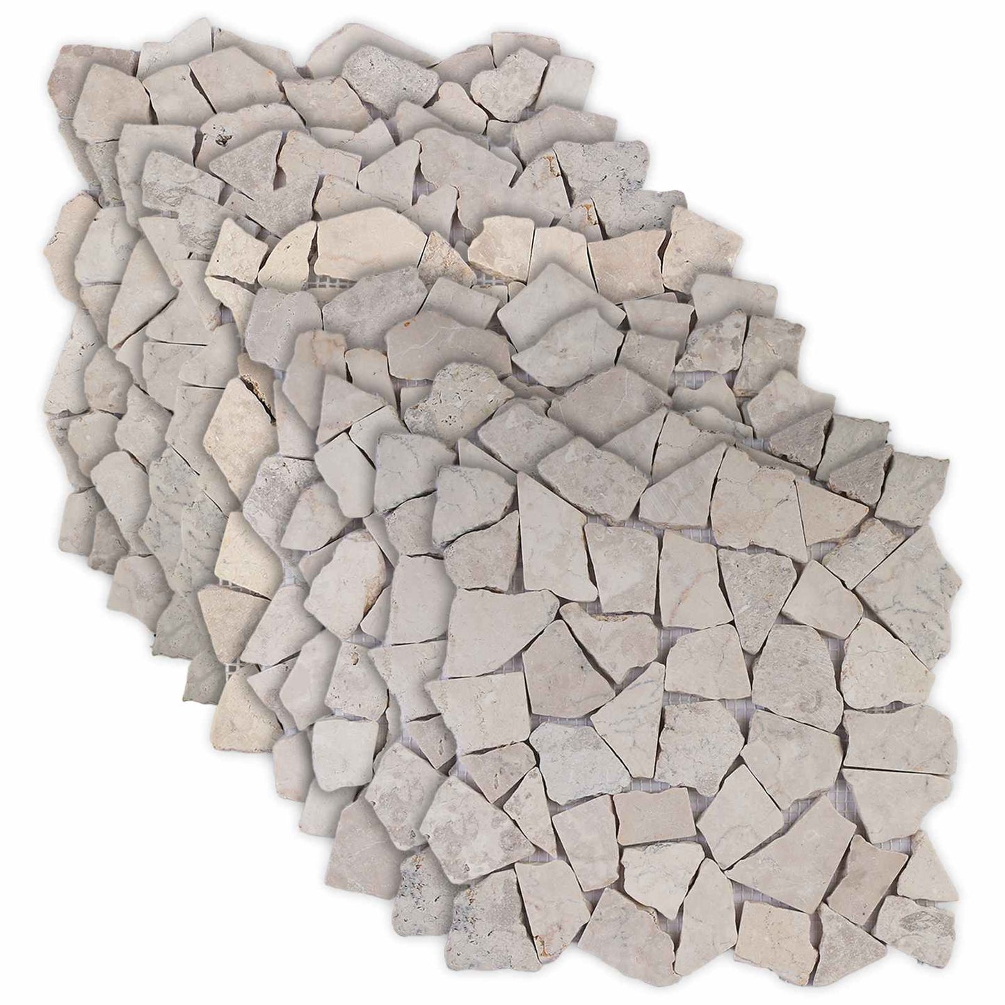 vidaXL Πλακίδια Μωσαϊκού Κρεμ 30 x 30 cm Μάρμαρο