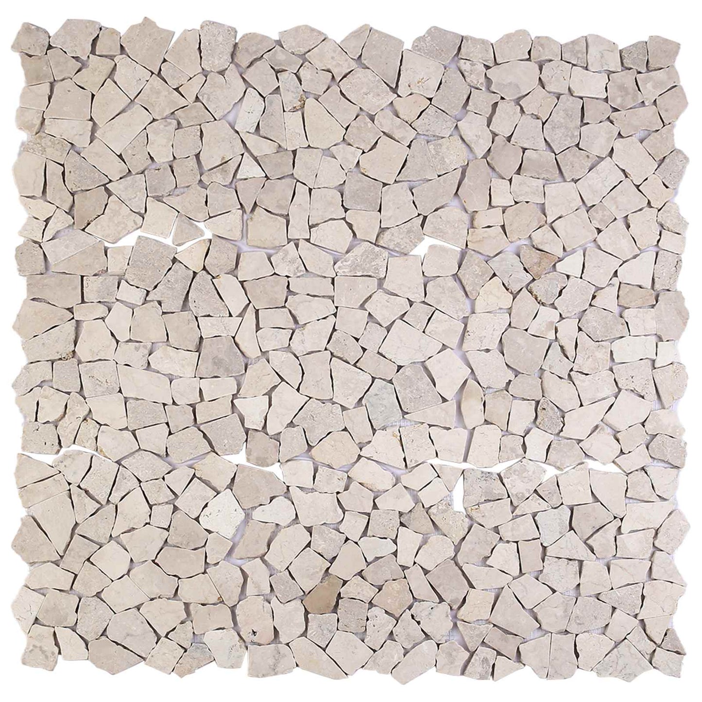 vidaXL Πλακίδια Μωσαϊκού Κρεμ 30 x 30 cm Μάρμαρο
