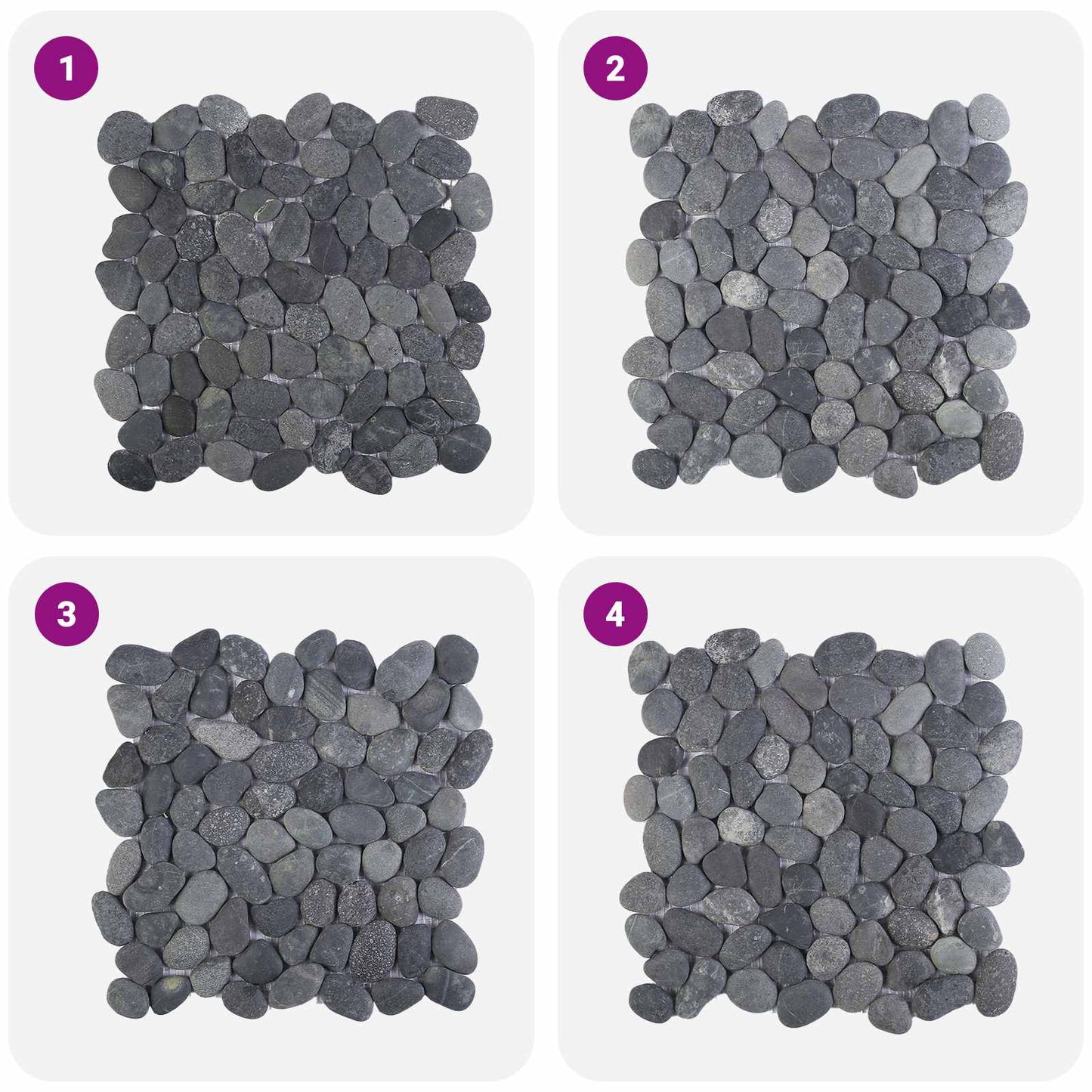vidaXL Πέτρες Pebble Γκρι 30 x 30 cm Πέτρες Ποταμού