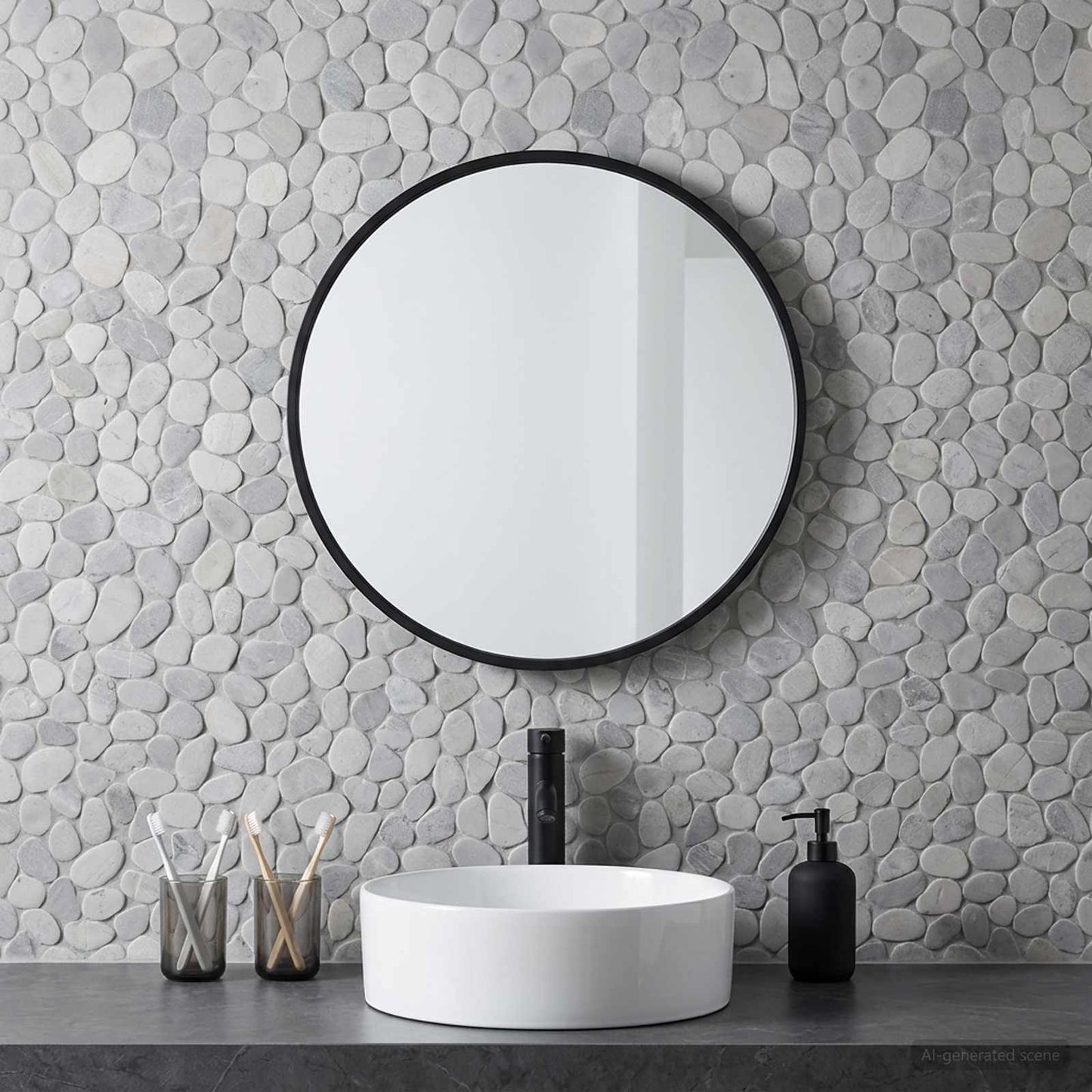 vidaXL Πέτρες Pebble Γκρι 30 x 30 cm Πέτρες Ποταμού