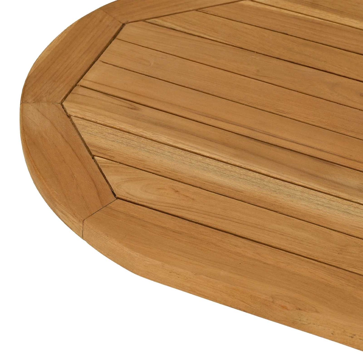 vidaXL Καπάκι τραπεζιού 80 x 40 x 2,5 cm Ωοειδής Στερεό Ξύλο Τίκ