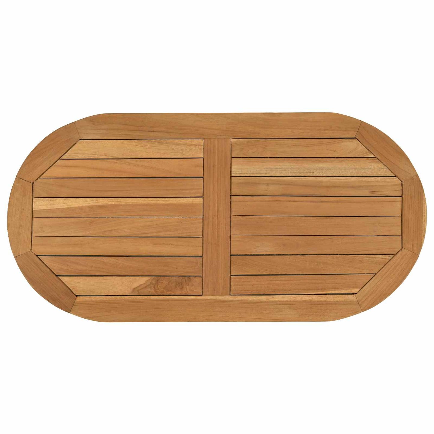 vidaXL Καπάκι τραπεζιού 80 x 40 x 2,5 cm Ωοειδής Στερεό Ξύλο Τίκ