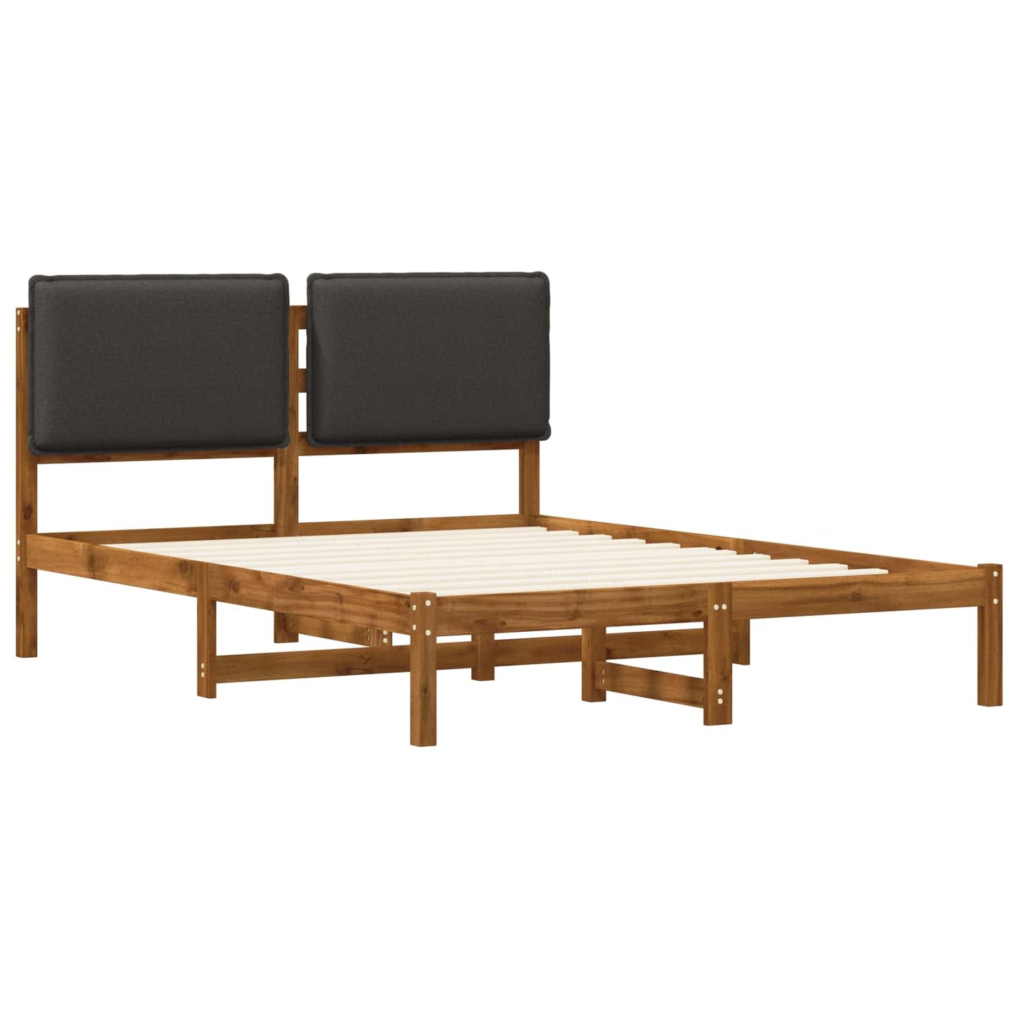 vidaXL Σκελετός Κρεβατιού με Επενδεδυμένο Κεφαλάρι