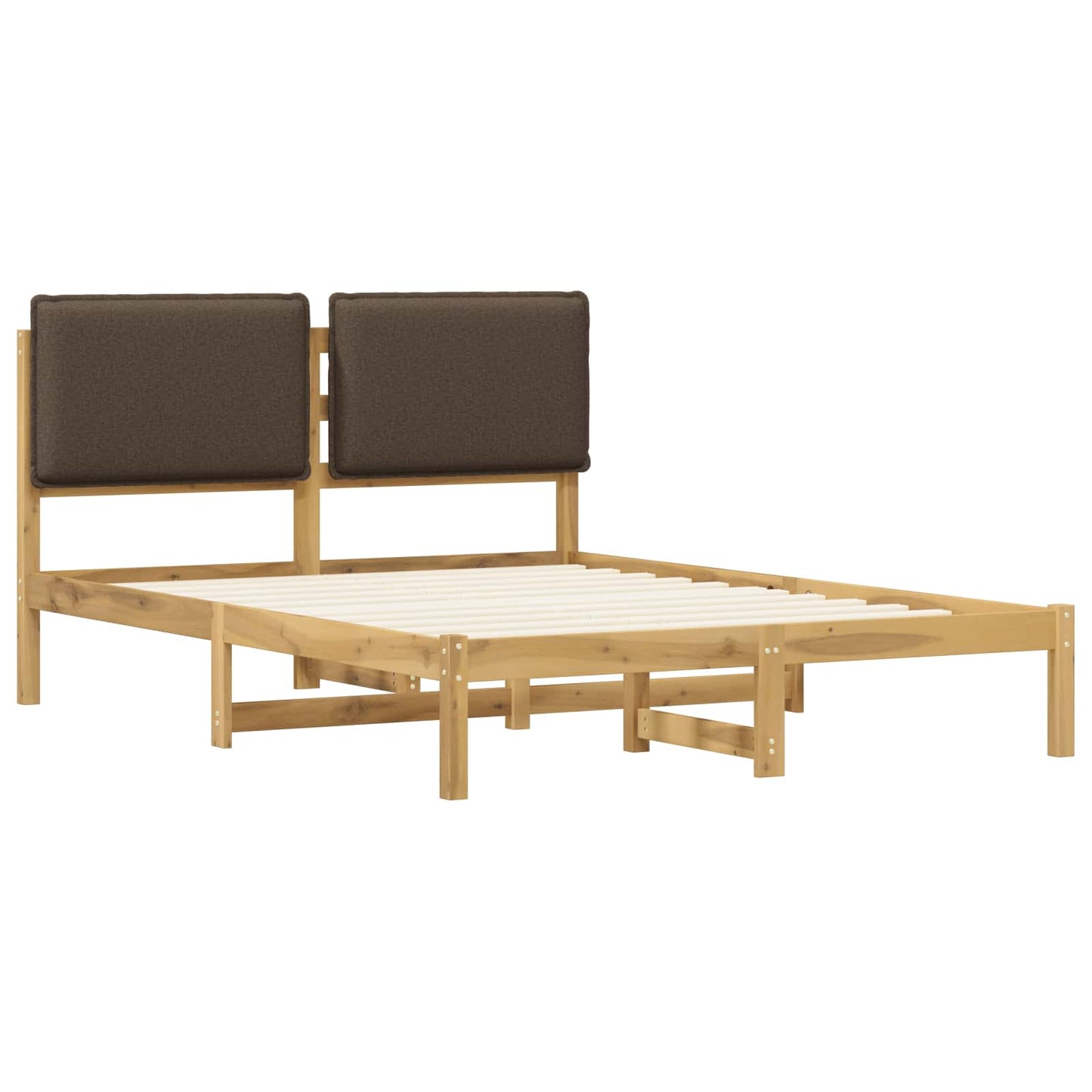 vidaXL Σκελετός Κρεβατιού με Επενδεδυμένο Κεφαλάρι