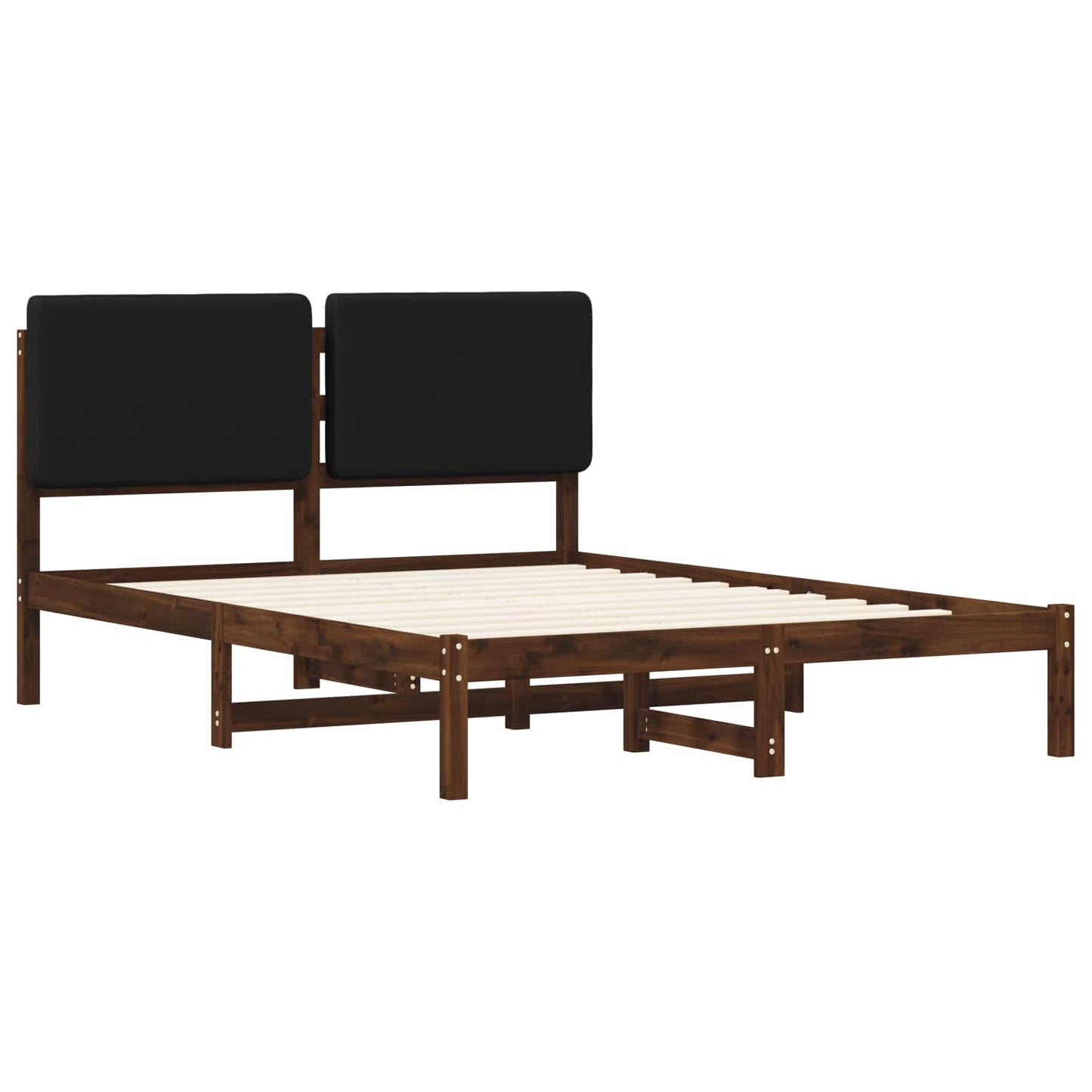 vidaXL Σκελετός Κρεβατιού με Επενδεδυμένο Κεφαλάρι