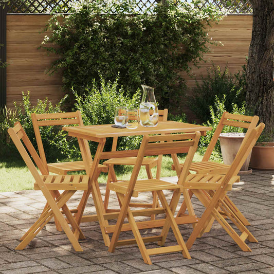 vidaXL Φορητές καρέκλες κήπου 6 pcs Φυσικό 40 x 53 x 80 εκ