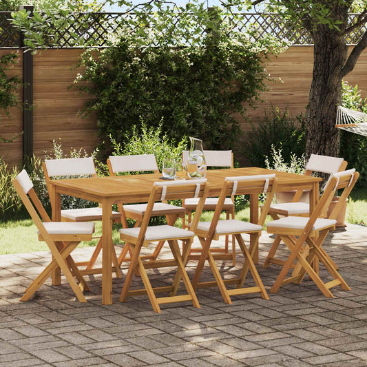 vidaXL Καρέκλες εξωτερικής βεράντας 8 pcs Λευκό κρεμ 40 x 53 x 80 εκ