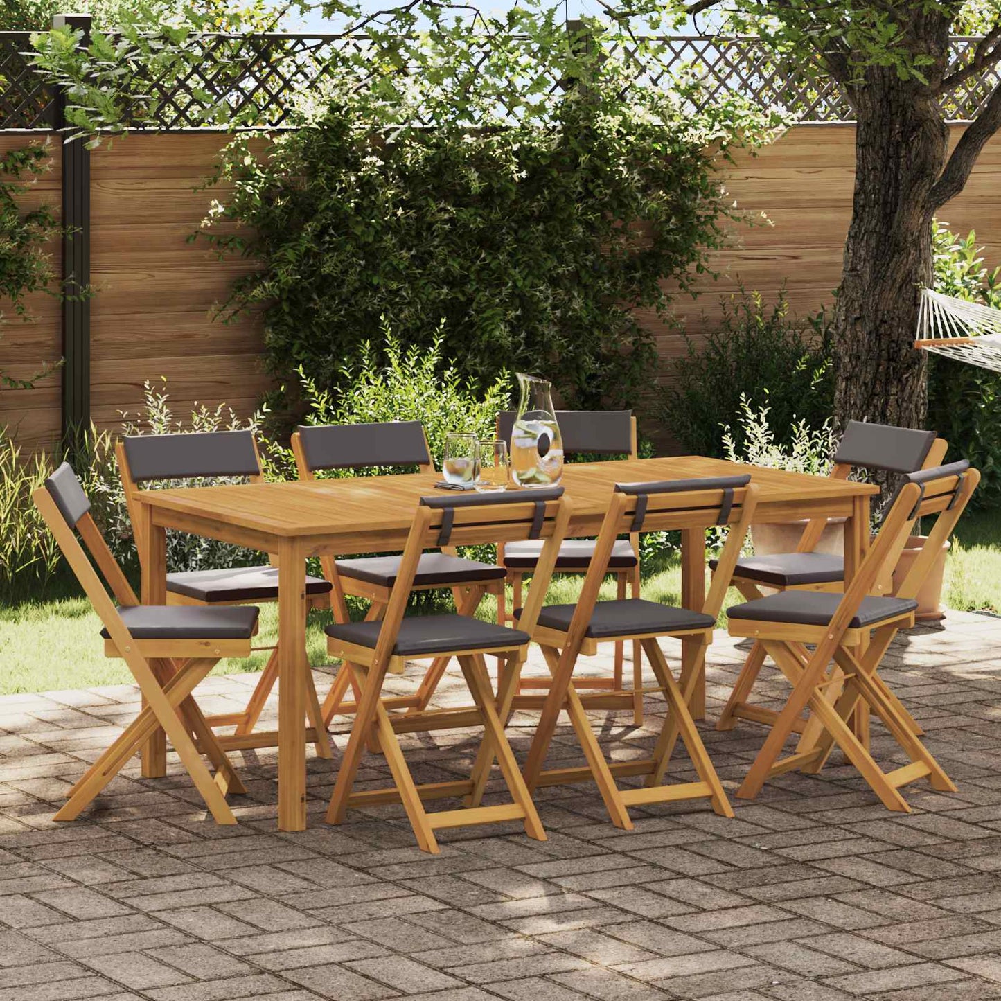 vidaXL Καρέκλες εξωτερικής βεράντας 8 pcs Σκούρο Γκρι 40 x 53 x 80 εκ