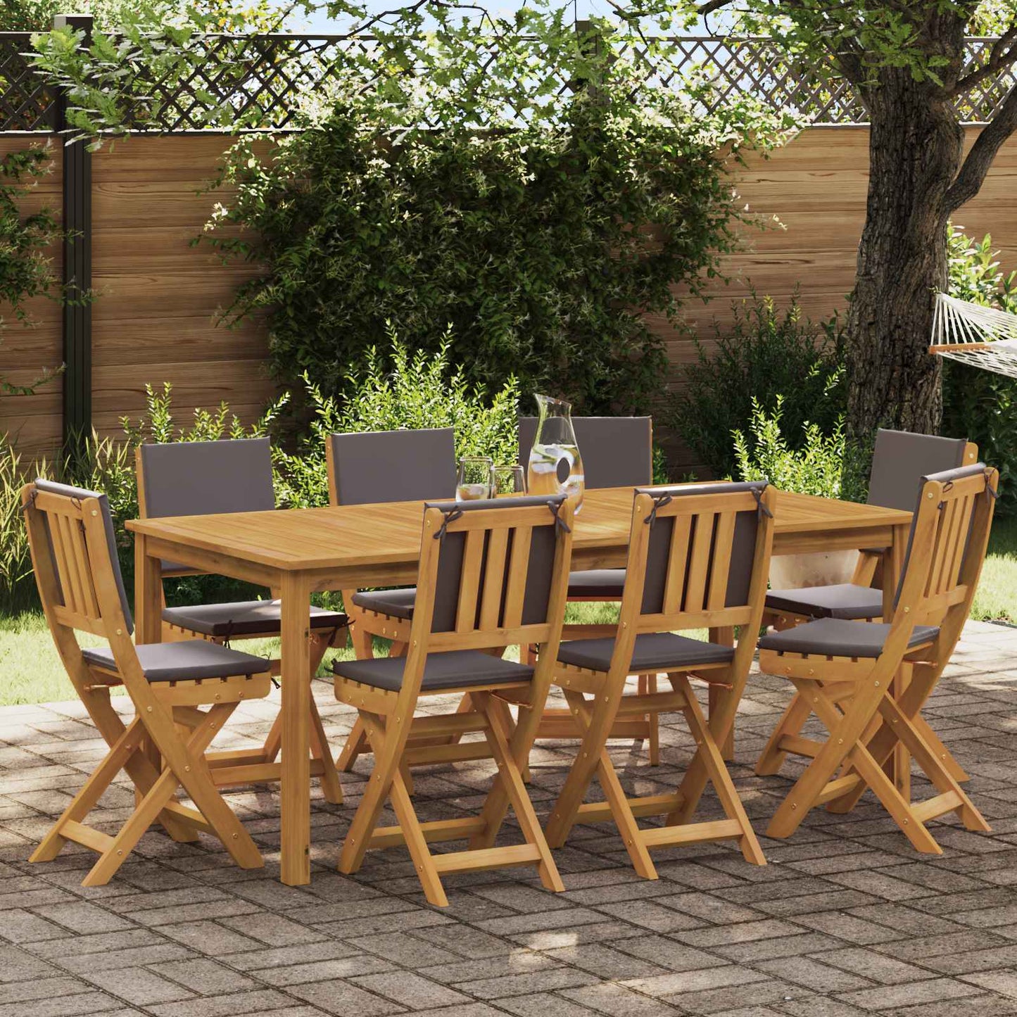 vidaXL Καρέκλες εξωτερικής βεράντας 8 pcs Σκούρο Γκρι 38 x 46 x 85 εκ.