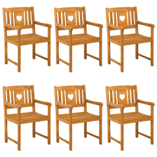 vidaXL Εξωτερικός πάγκος 6 pcs Φυσικό 56 x 55,5 x 90 εκ.