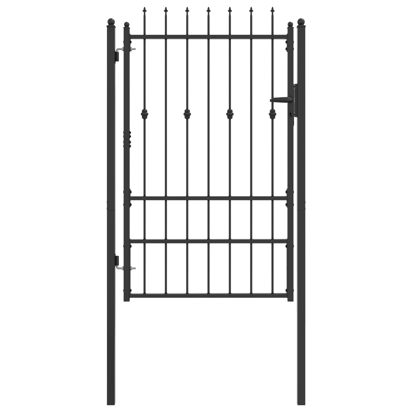 vidaXL Πύλη Φράχτη HORST 100 x 150 cm Μέταλλο Μαύρο Κλειδώσιμο