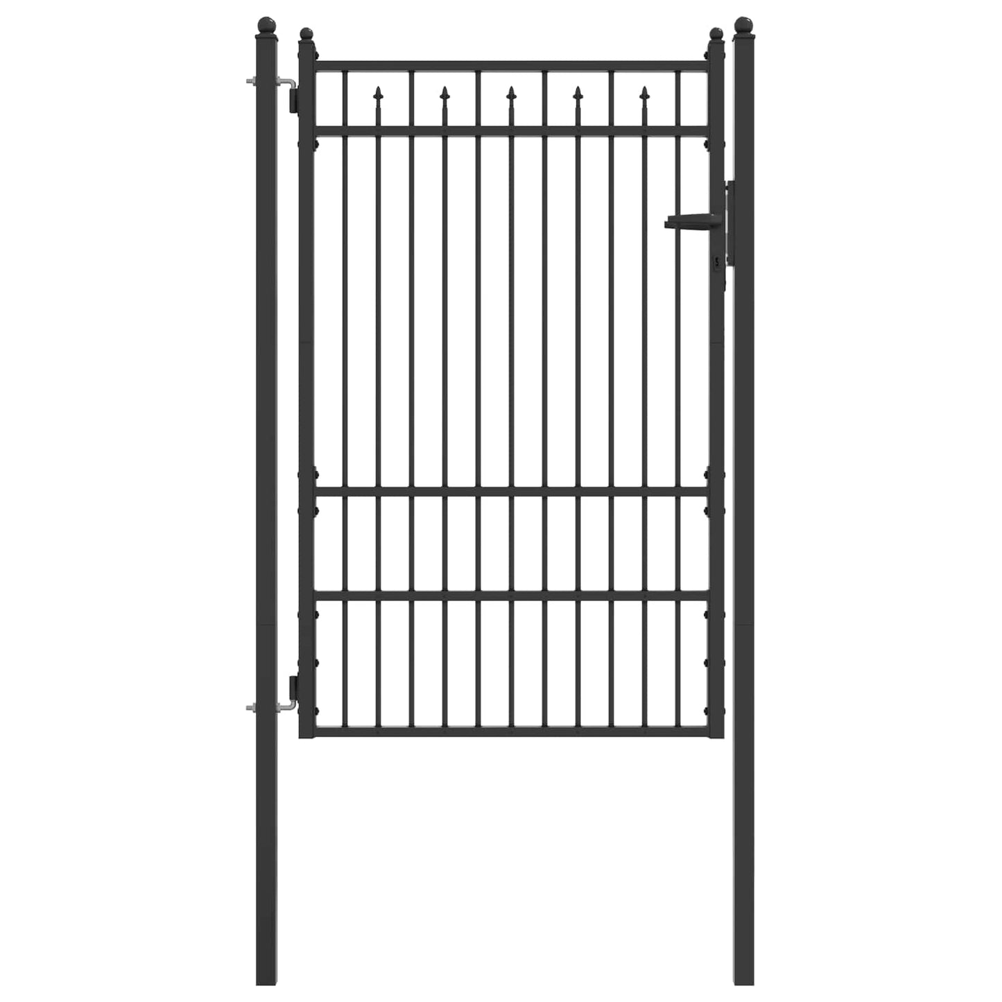 vidaXL Πύλη Φράχτη HORST 100 x 150 cm Μέταλλο Μαύρο Κλειδώσιμο