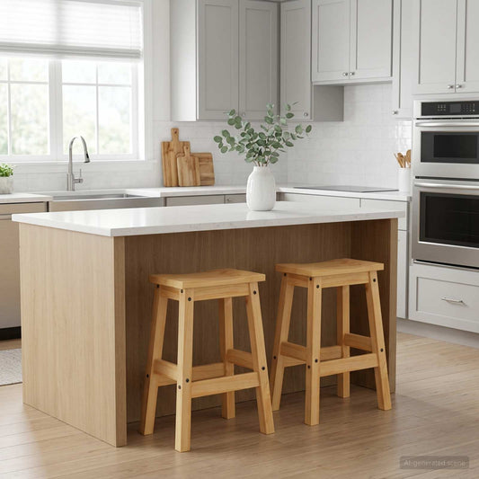 VidaXL Μπαρ σκαμπό 2 pcs Κερί Μέλι 44 x 30 x 63 εκ. Μασίφ Πεύκο