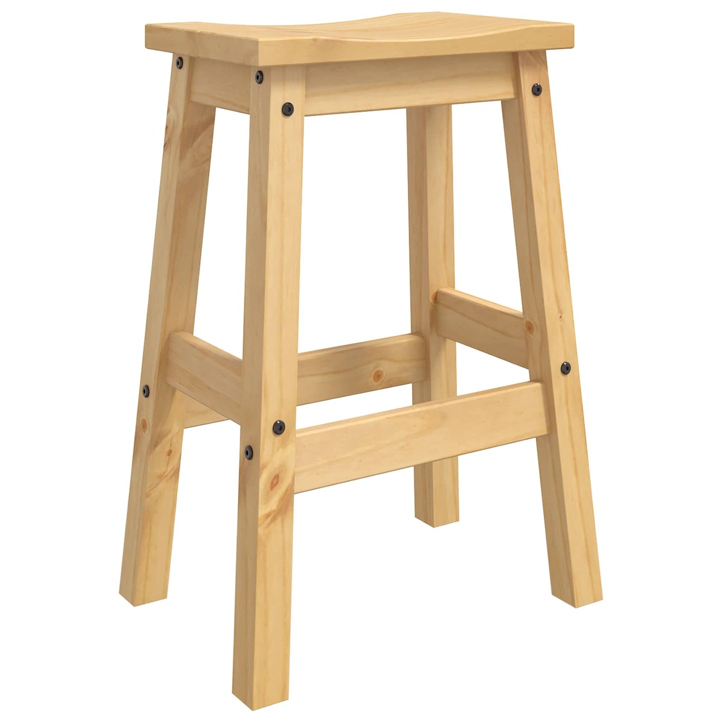 VidaXL Μπαρ σκαμπό 2 pcs Κερί Μέλι 44 x 30 x 63 εκ. Μασίφ Πεύκο