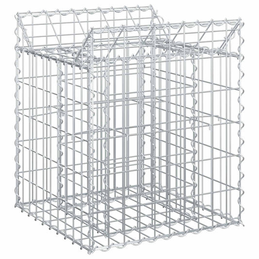 vidaXL Ανασηκωμένο κρεβάτι gabion Ασημί 50 x 50 x 60 cm