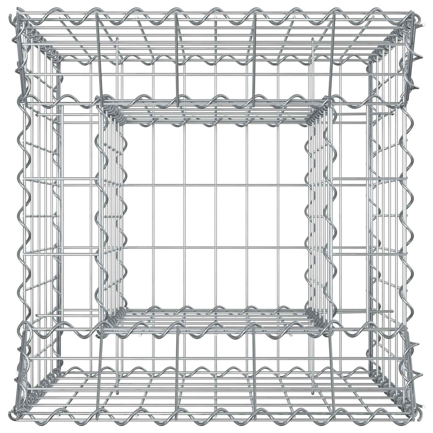 vidaXL Ανασηκωμένο κρεβάτι gabion Ασημί 50 x 50 x 60 cm