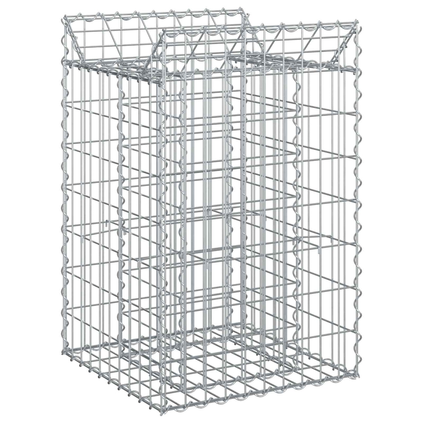 vidaXL Ανασηκωμένο κρεβάτι gabion Ασημί 50 x 50 x 80 cm