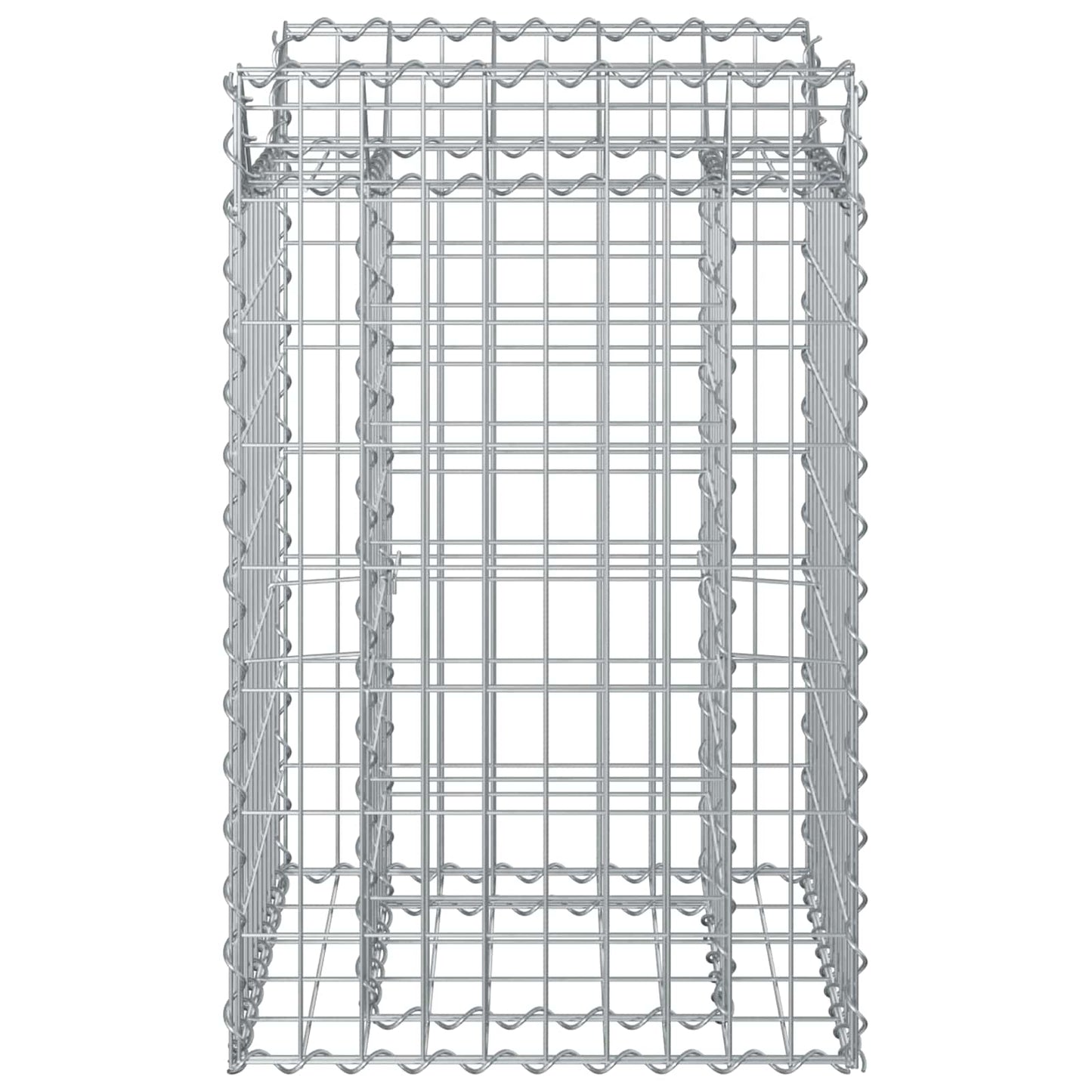 vidaXL Ανασηκωμένο κρεβάτι gabion Ασημί 50 x 50 x 80 cm