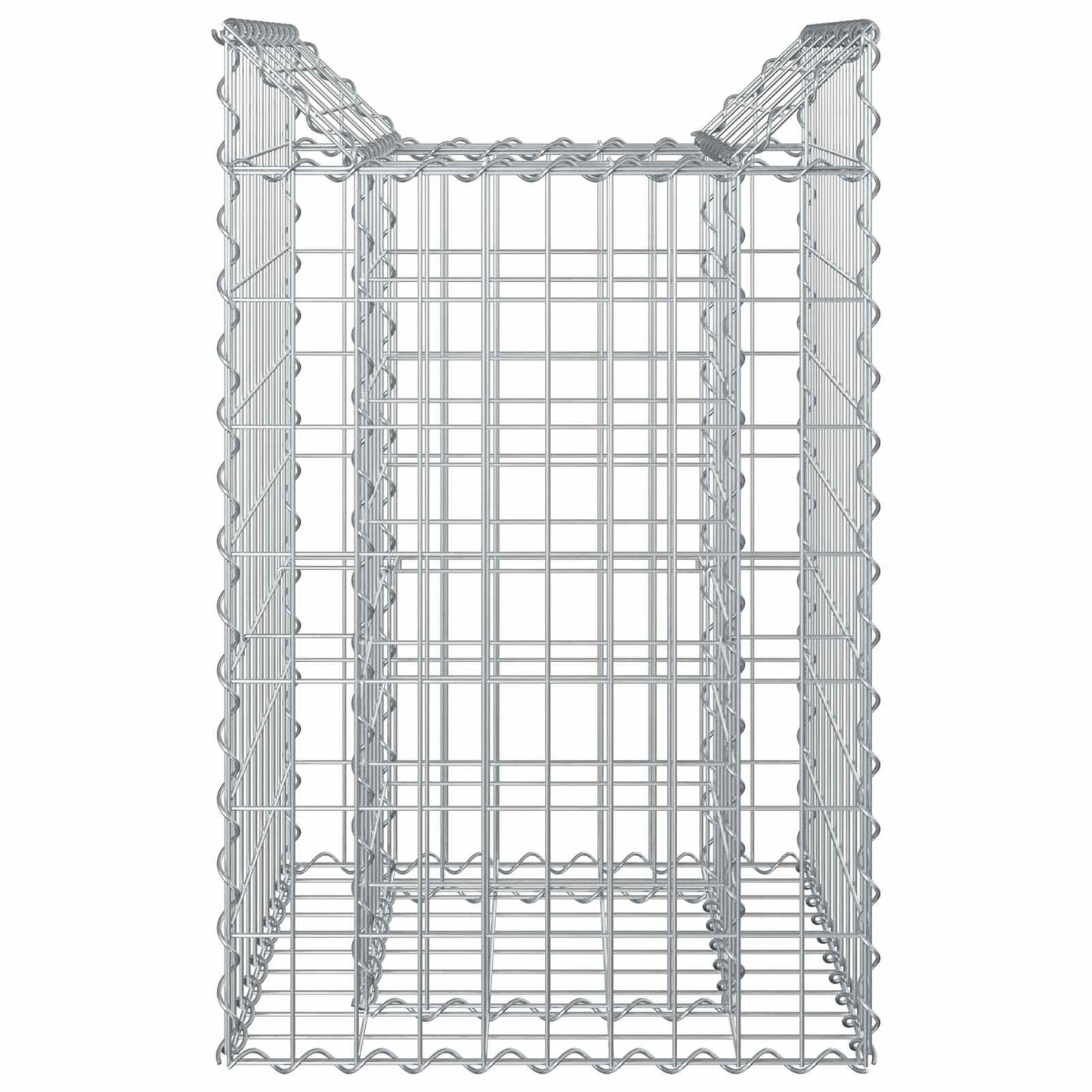 vidaXL Ανασηκωμένο κρεβάτι gabion Ασημί 50 x 50 x 80 cm