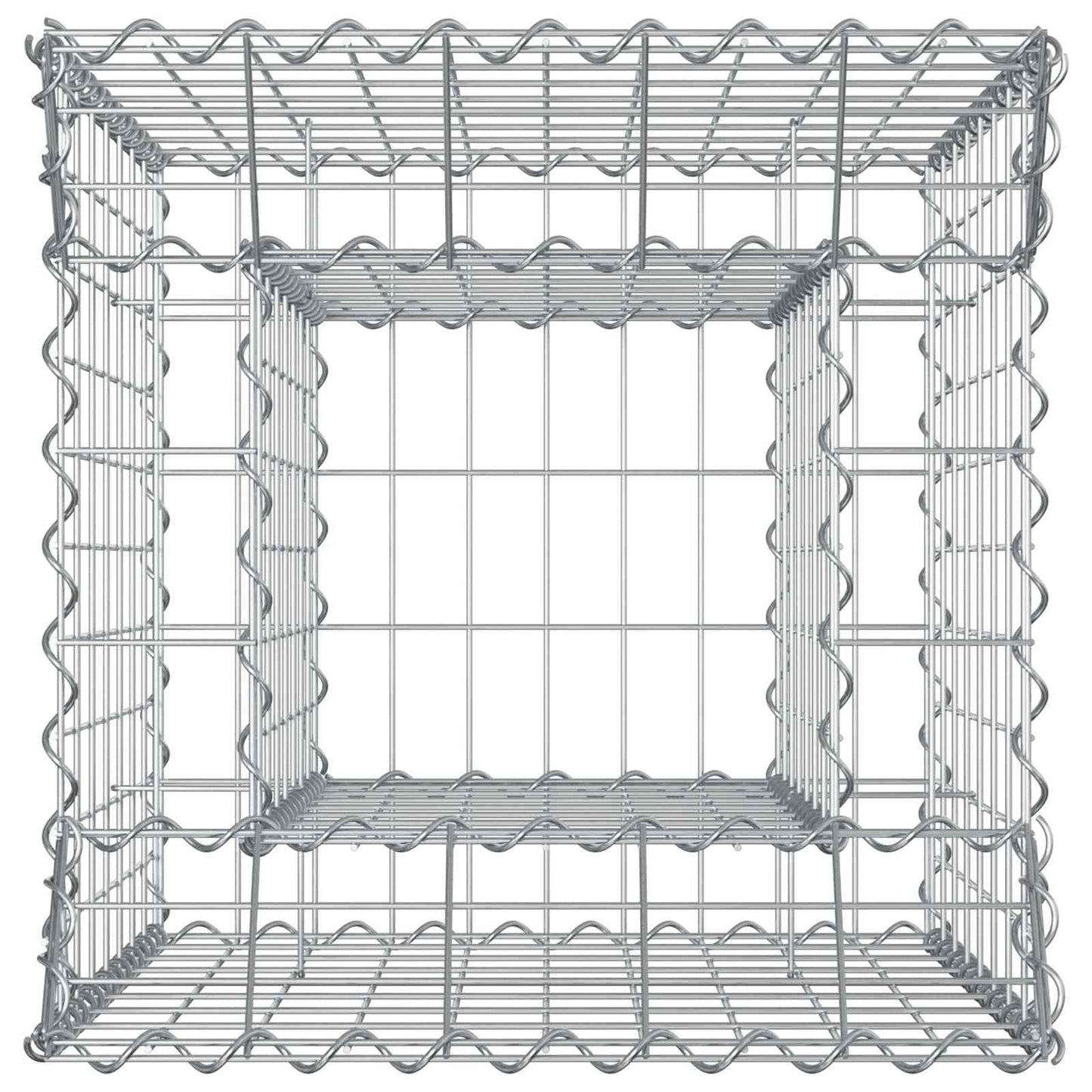 vidaXL Ανασηκωμένο κρεβάτι gabion Ασημί 50 x 50 x 80 cm